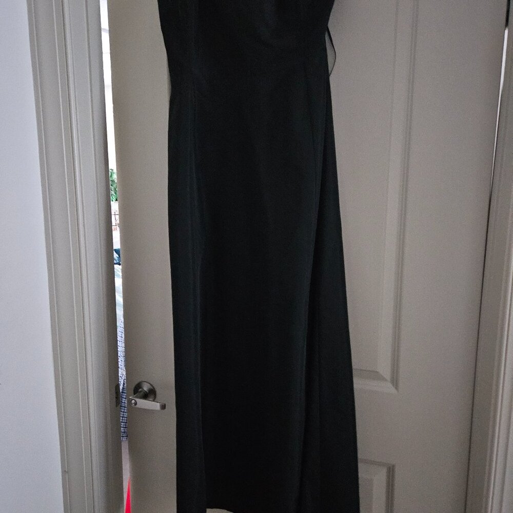 Black strapless maxi dress